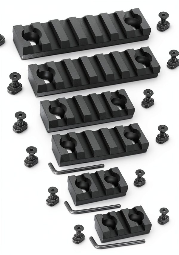 Anovo Airsoft Gun Rails Set Black Matte-0