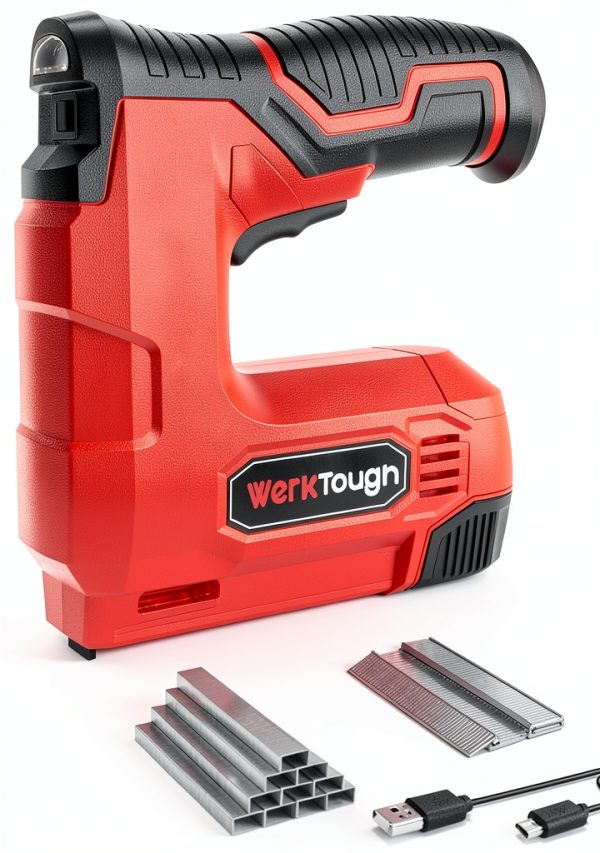 Cordless Staple Gun werktough 4V Finish Stapler-0