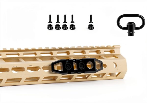 GOTICAL 3‑Slot Mloks Rail Black Aluminum Airsoft Accessory-1