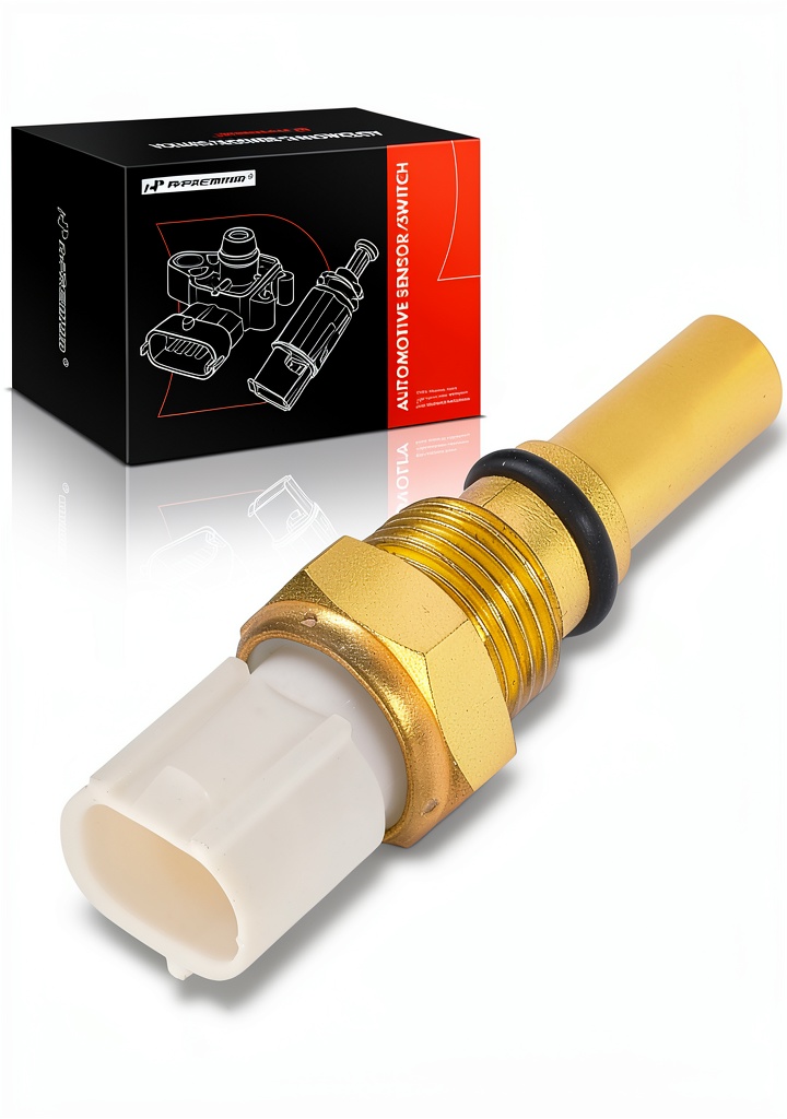 Installing Lexus IS300 Radiator Fan Switch A-Premium Brand New on a wooden desk