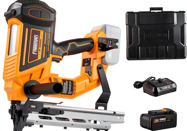 Freeman 20V Cordless Power Finish Stapler Orange-0